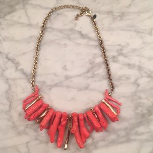 Coral and gold Chico statement necklace